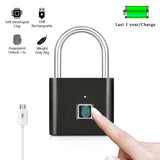 KERUI Fingerprint Lock Smart Padlock Thumbprint Door Padlocks Portable Anti-Theft Fingerprint Lock for Bag Drawer Suitcase