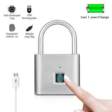 KERUI Fingerprint Lock Smart Padlock Thumbprint Door Padlocks Portable Anti-Theft Fingerprint Lock for Bag Drawer Suitcase