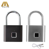 Smart Door Lock Fingerprint Security Keyless USB Rechargeable Fingerprint Padlock Quick Unlock Zinc Alloy XM-A9002