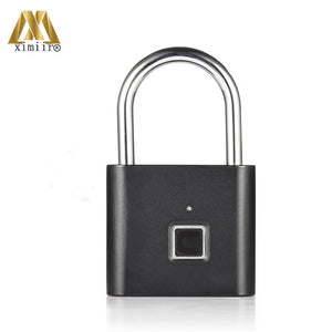 Smart Door Lock Fingerprint Security Keyless USB Rechargeable Fingerprint Padlock Quick Unlock Zinc Alloy XM-A9002