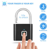 KERUI Fingerprint Lock Smart Padlock Thumbprint Door Padlocks Portable Anti-Theft Fingerprint Lock for Bag Drawer Suitcase