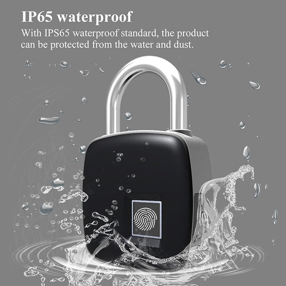 Smart Lock Keyless Fingerprint Lock IP65 Waterproof cerradura inteligente Anti-Theft Security Padlock Door Luggage Case Lock