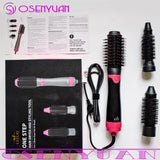 New1000W Professional Hair Dryer Brush 3In1 Hair Straightener Curler Comb Electric Blow Dryer With Comb Roller Styler